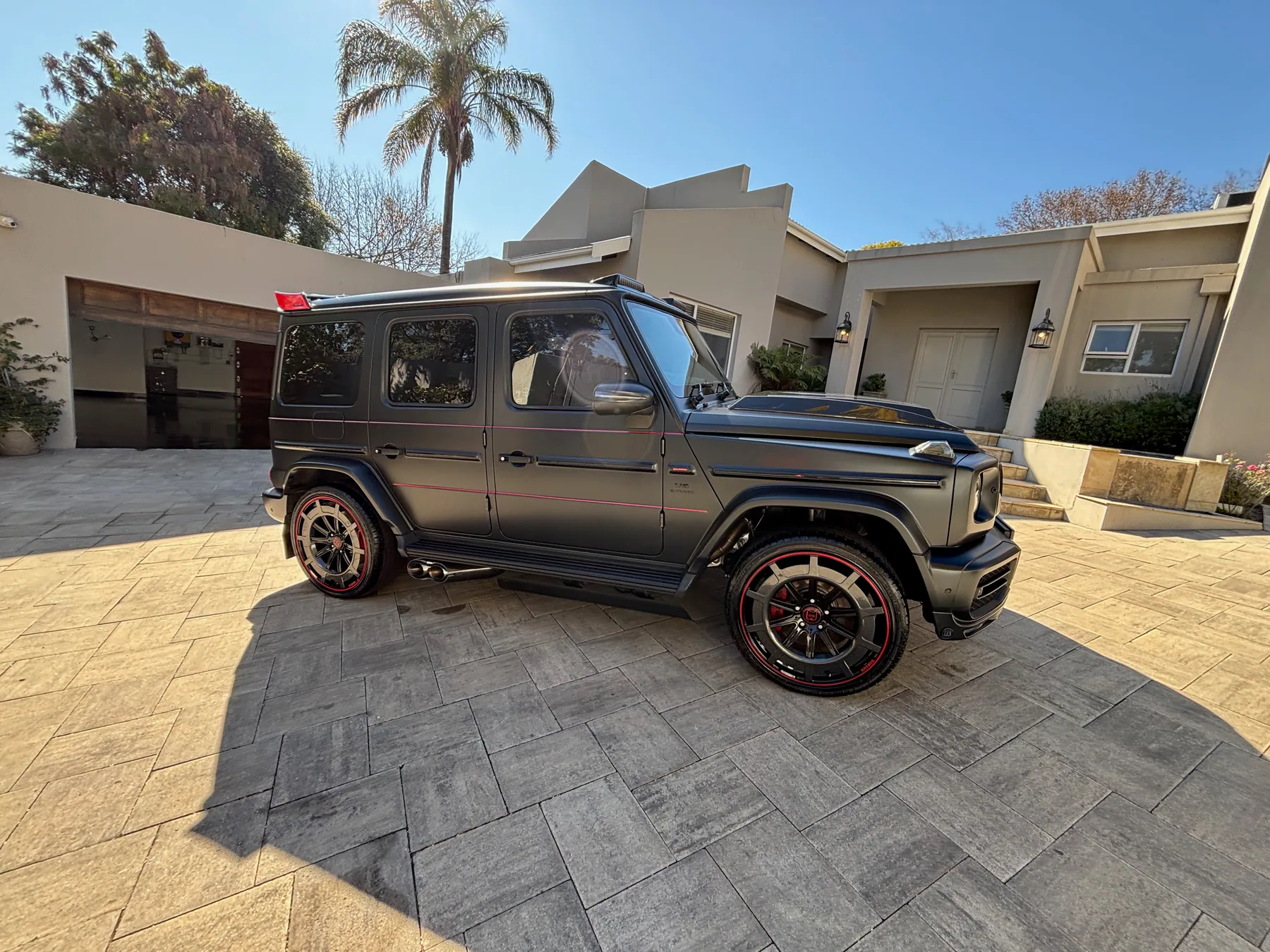 Black Brabus G-Wagon after professional detailing