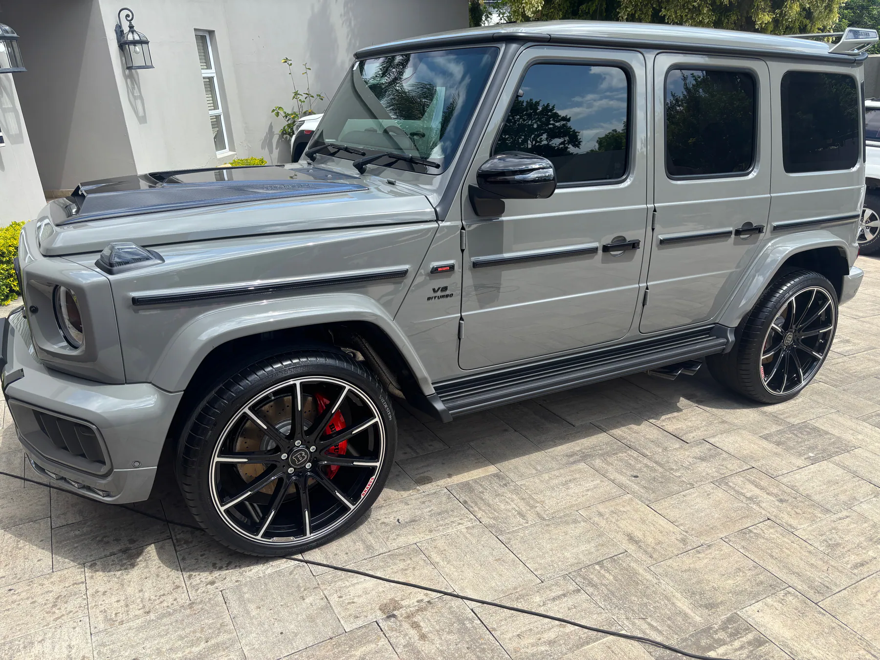 Grey Mercedes G-Wagon after exterior detailing