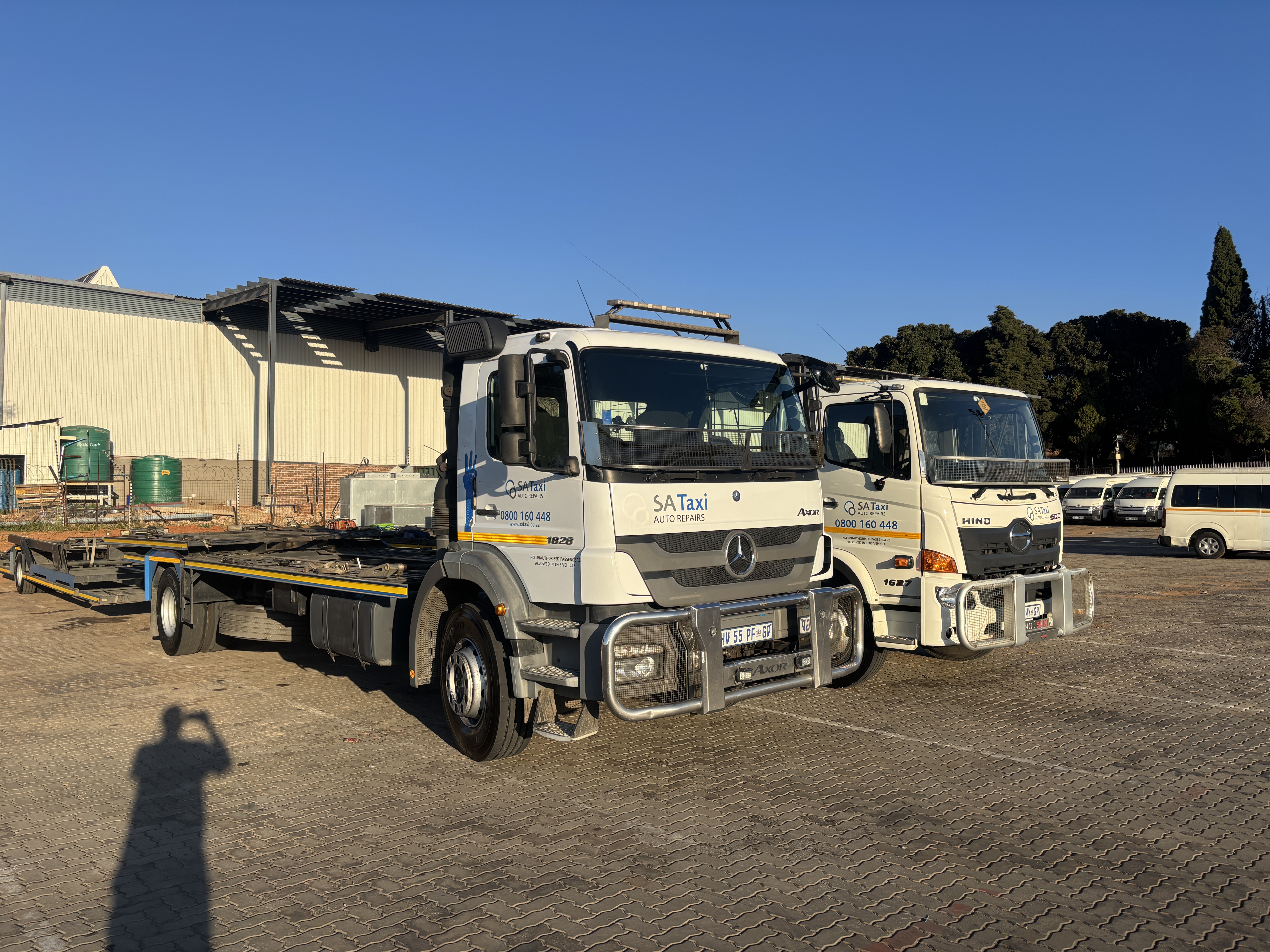 SA Taxi vehicle transporter after fleet detailing by Pristine Auto Spa